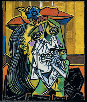 Peinture à l'huile « La femme qui pleure » - 1937  JPEG - 58.2 ko