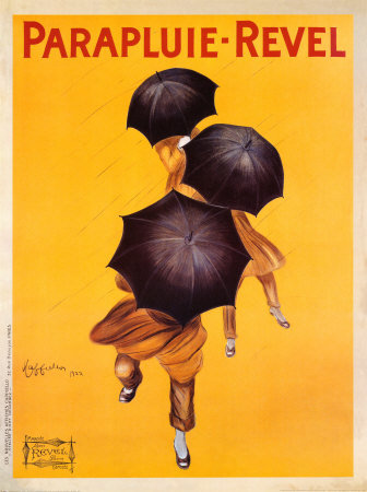 Auteur de l'affiche publicitaire des parapluies de la marque « Revel ».  JPEG - 38.2 ko