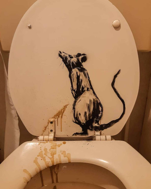Confinement = les rats dans la salle de bains. Détail n° 6.  JPEG - 61.7 ko
